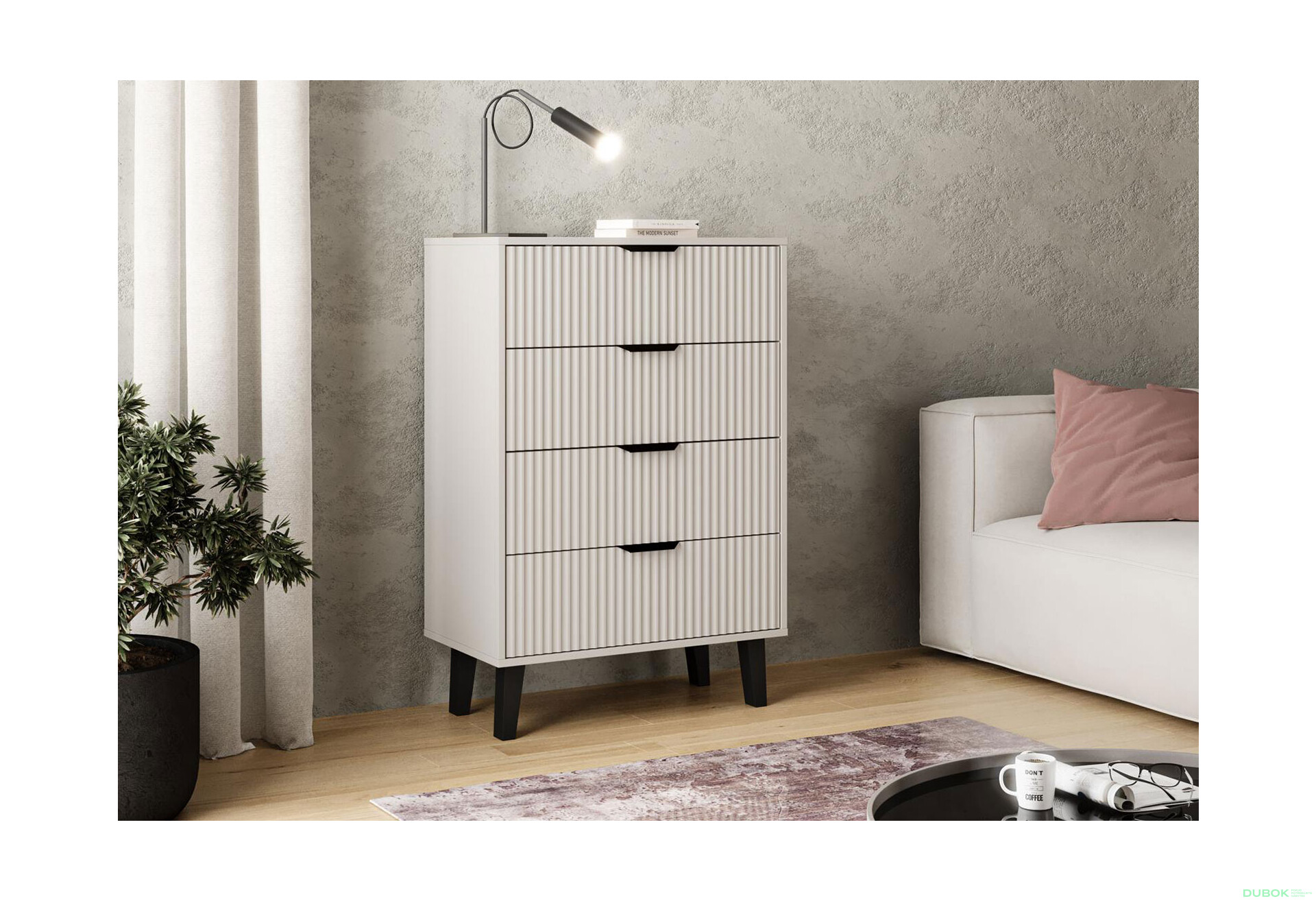 Fotografie 2 - Komoda Borg Duo 4Š kašmír