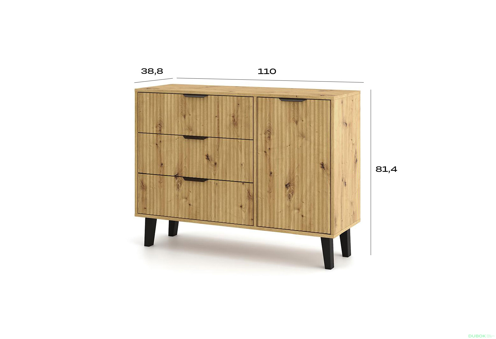 Fotografie 4 - Komoda Borg Duo 1d3s dub artisan