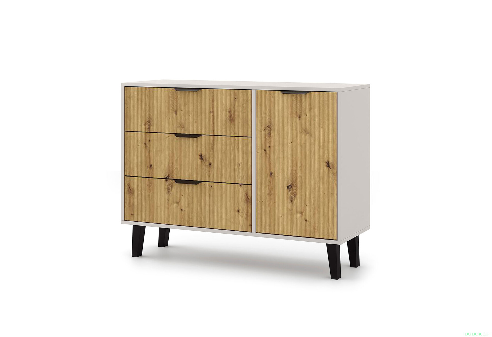 Fotografie 1 - Komoda Borg Duo 1d3s kašmír / dub artisan