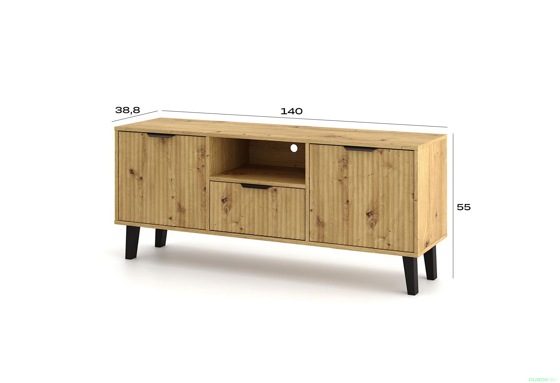 Fotografie 5 - TV stolek Borg Duo 2d1s dub artisan