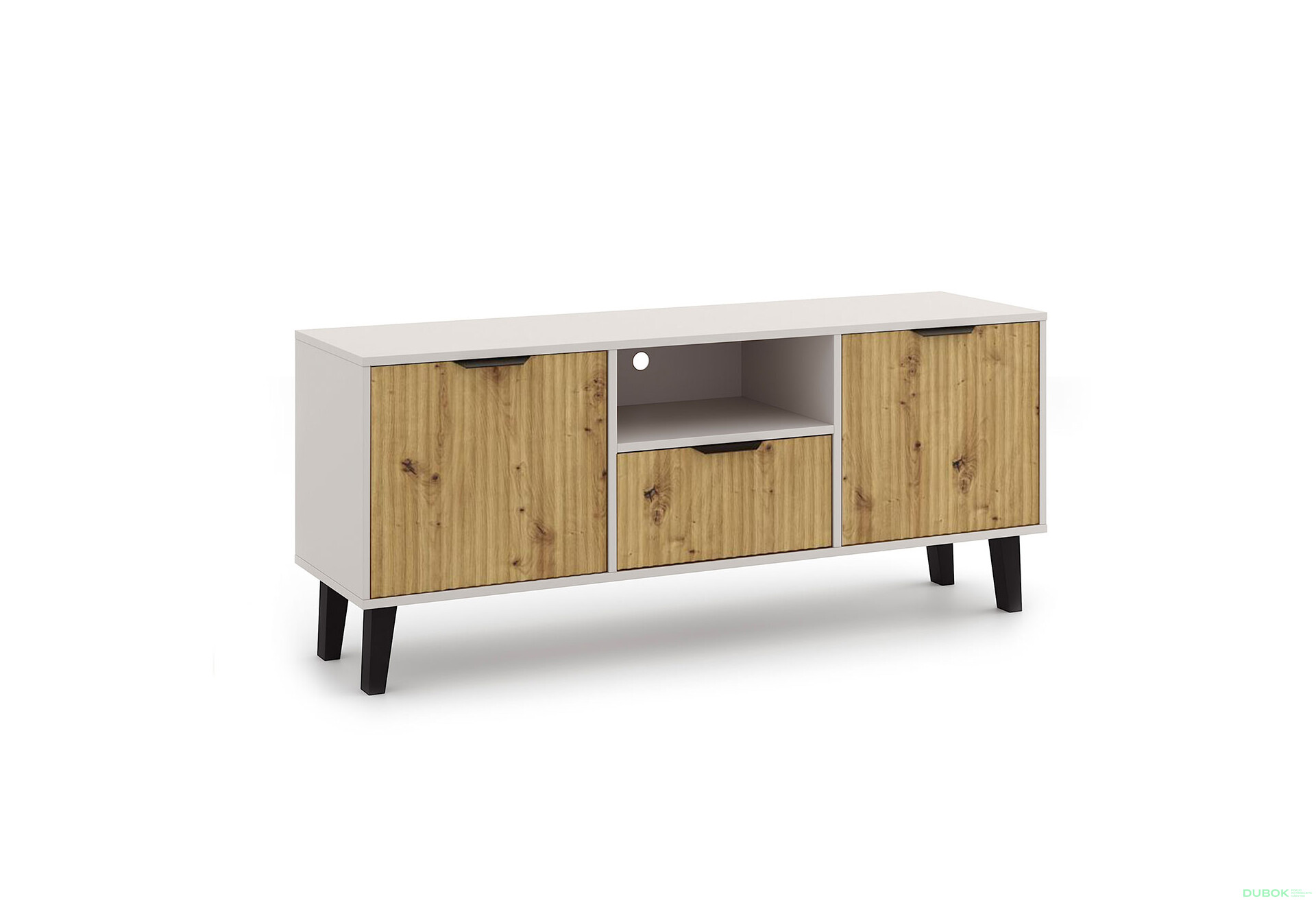 Fotografie 4 - TV stolek Borg Duo 2d1s kašmír / dub artisan