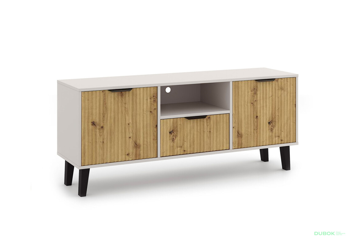 Fotografie 4 - TV stolek Borg Duo 2d1s kašmír / dub artisan