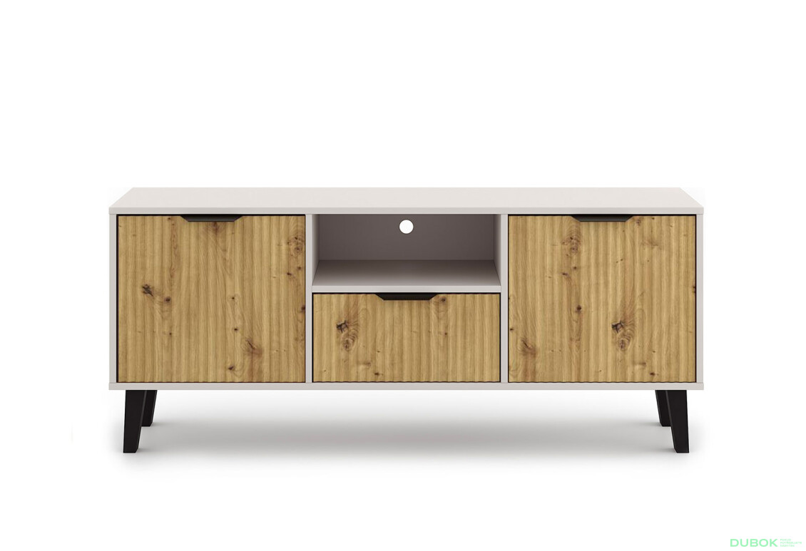 Fotografie 3 - TV stolek Borg Duo 2d1s kašmír / dub artisan
