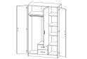 Fotografie 3 - Skříň Kami se zrcadlem 3d2s Rama bílá