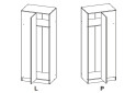 Fotografie 3 - Rohová skříň Kami s zrcadlem 3d2s kašmír