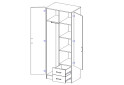 Fotografie 3 - Rohová skříň Kami s zrcadlem 3d2s dub artisan