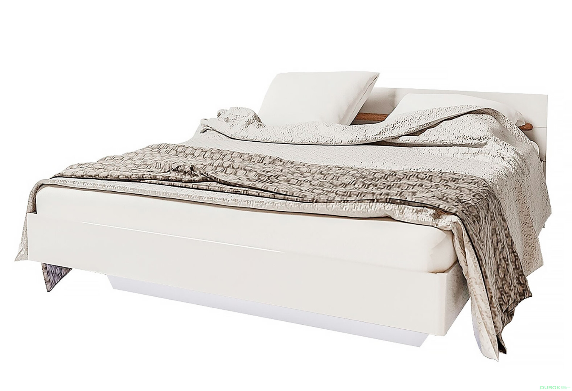 Фото 1 - Manželská postel 160x200 (bez matrace a rámu) Bianko je bílá Svit Mebliv
