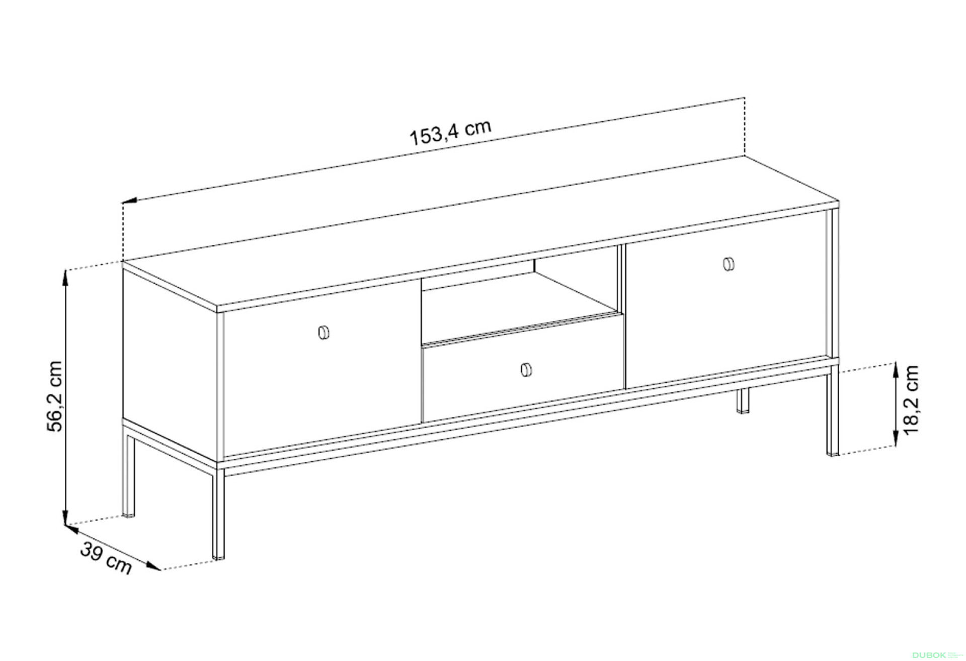 Fotografie 12 - TV stolek MRTV154 Mono granat