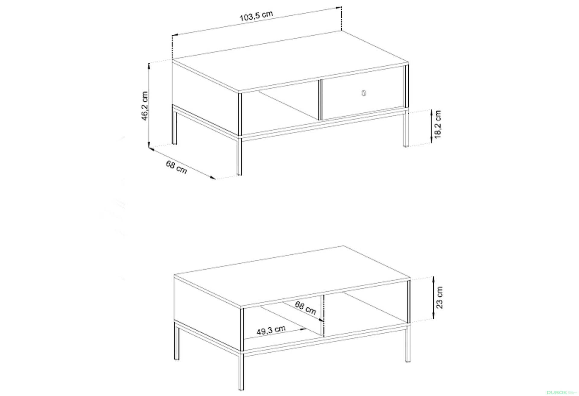 Fotografie 5 - Konferenční stolek ML104 Mono granat