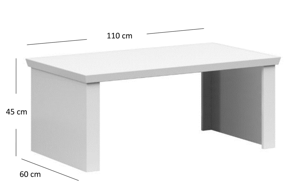 Konferenční stolek 110 bílý Agnes - další pohled