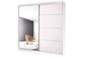 Fotografie 1 - Skříň Multi 35, 183 bílá + fasáda bílý lesk + zrcadlo
