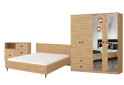 Fotografie 2 - Série do ložnice Ložnice Lux hickory přírodní + černá