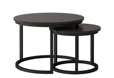 Konferenční stolek Toronto 50x42 + 70x46 černý / černý
