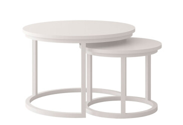Konferenční stolek Toronto 50x42 + 70x46 bílý / bílý