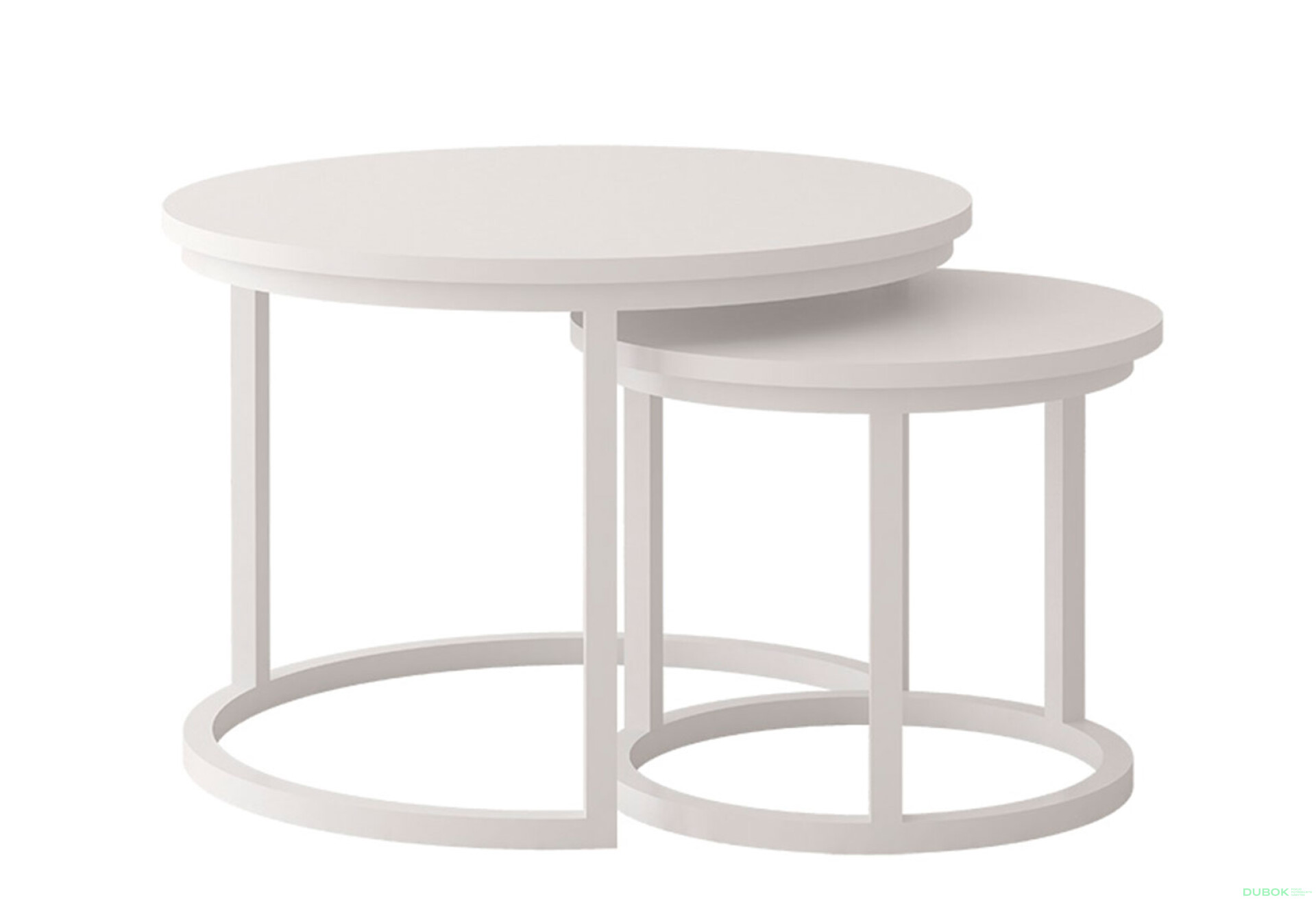 Фото 1 - Konferenční stolek Toronto 50x42 + 70x46 bílý / bílý
