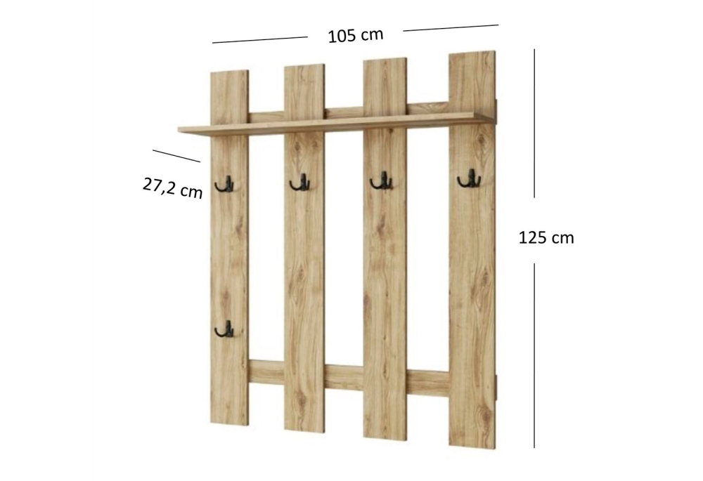 Zbývající fotografie Věšák 105 dub navarra Doorset