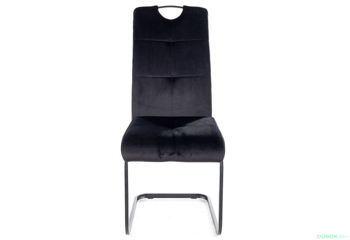 Fotografie 2 - Židle Axo Velvet černý Bluvel 19, matná černá kov