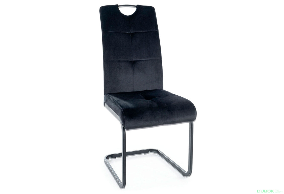 Fotografie 3 - Židle Axo Velvet černý Bluvel 19, matná černá kov