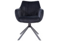 Fotografie 3 - Židle Azalia Velvet černý Bluvel 19, matná černá kov
