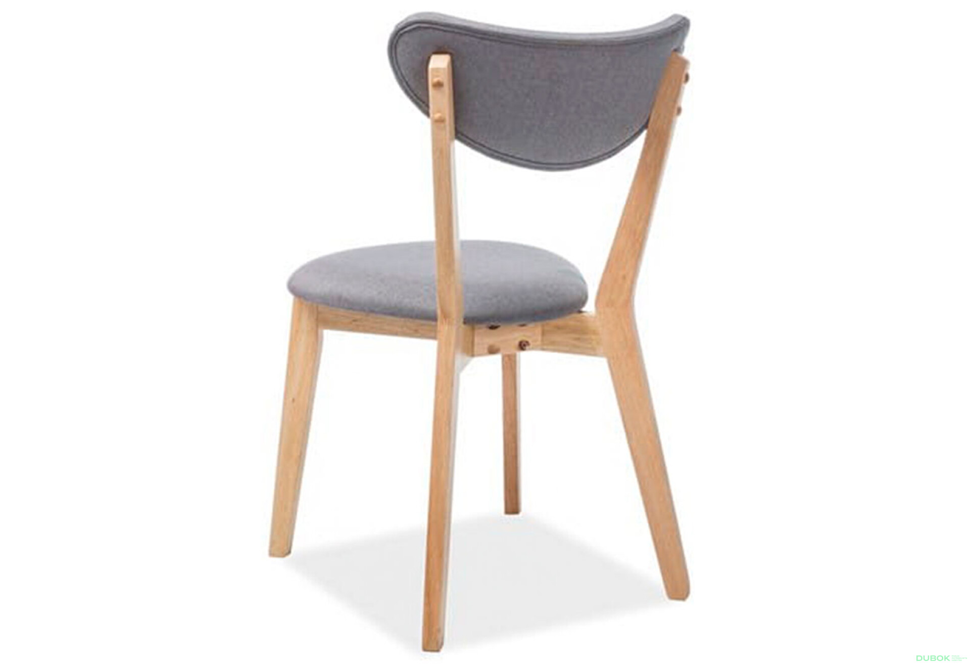 Fotografie 3 - Židle Brando dřevo, barva: dub / látka, barva: šedá, čalounění.130