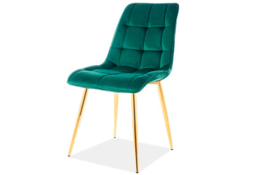 Židle Chic Velvet zelený Bluvel 78, zlatý kov