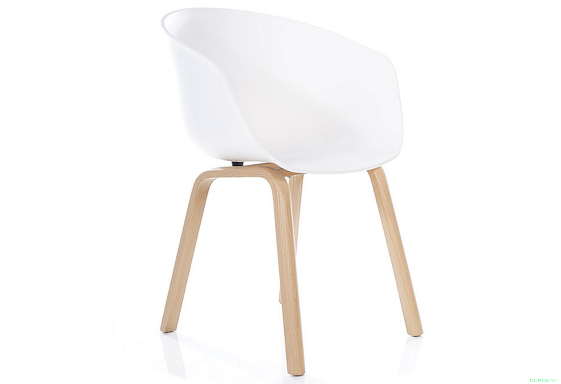 Fotografie 3 - Židle Ego PP, bílý / kov, barva: dub