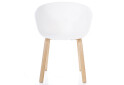 Fotografie 2 - Židle Ego PP, bílý / kov, barva: dub
