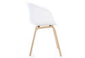 Fotografie 5 - Židle Ego PP, bílý / kov, barva: dub