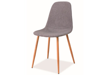 Židle Fox šedý 49, barva kovu dub
