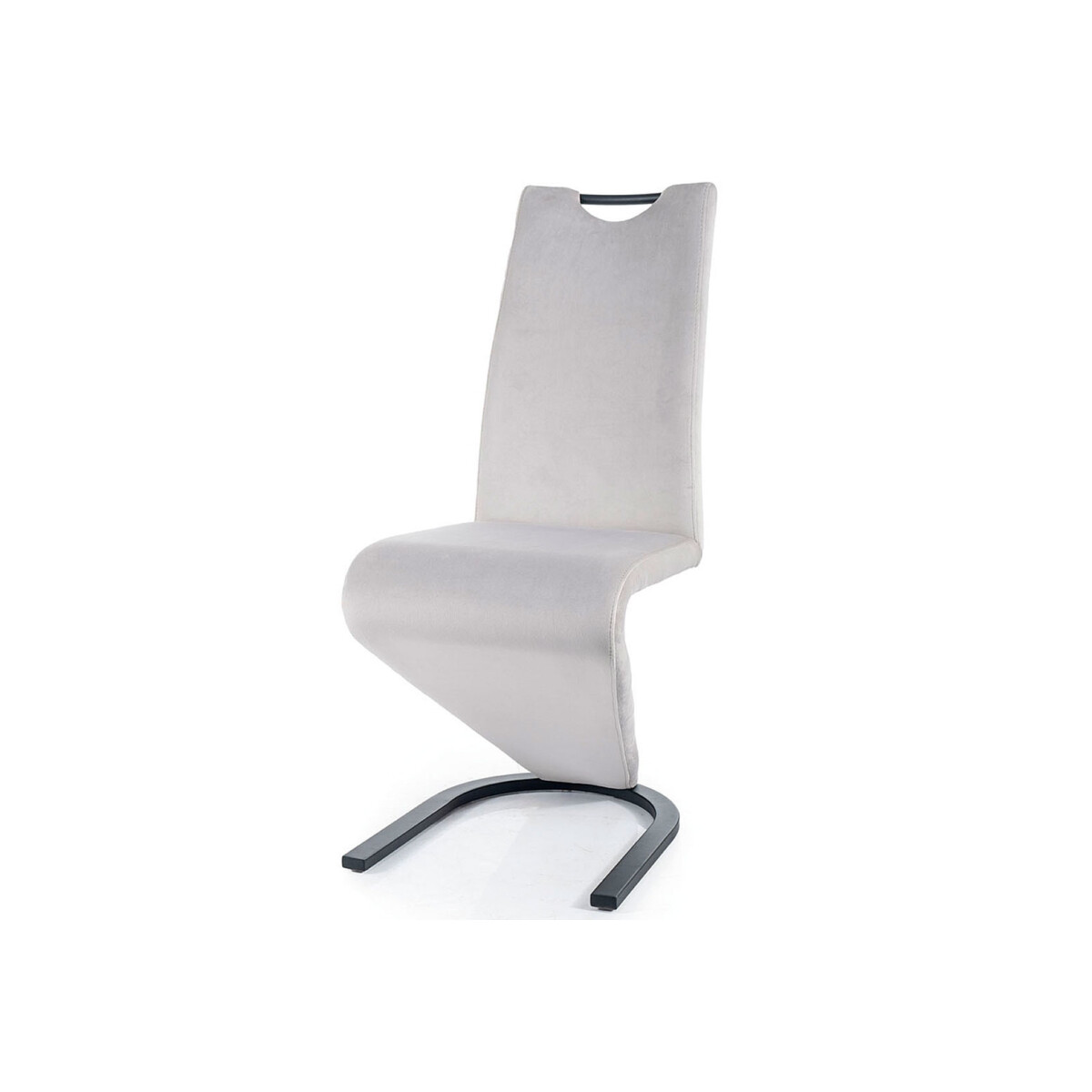 

Židle H-090 Velvet světle šedý Bluvel 03, matná černá kov