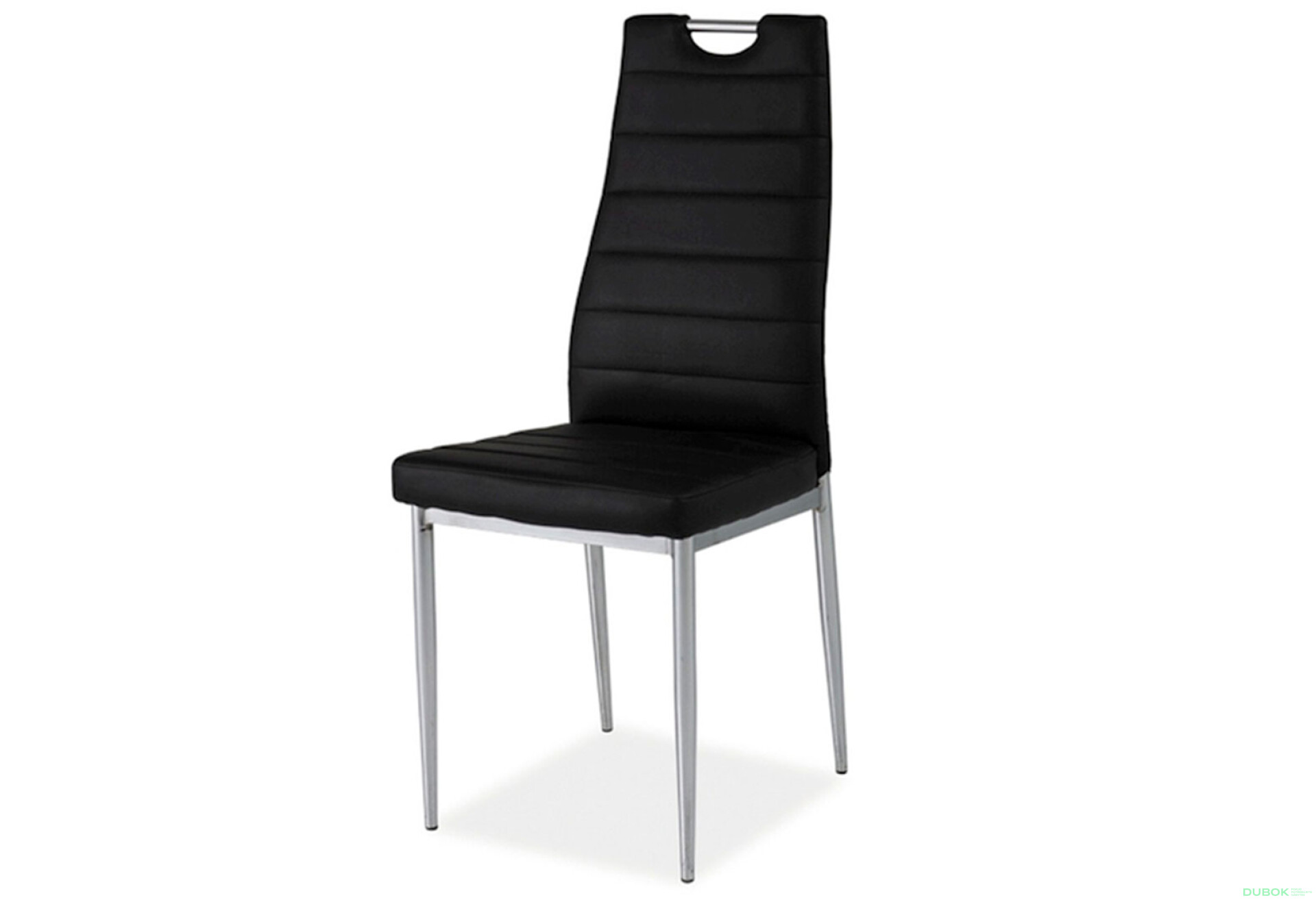 Fotografie 1 - Židle H-260 Chrom, černá ekokůže