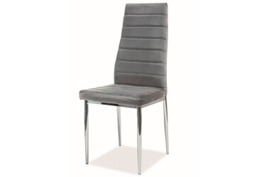 Židle H-261 Chrom, Velvet šedá Bluvel 14