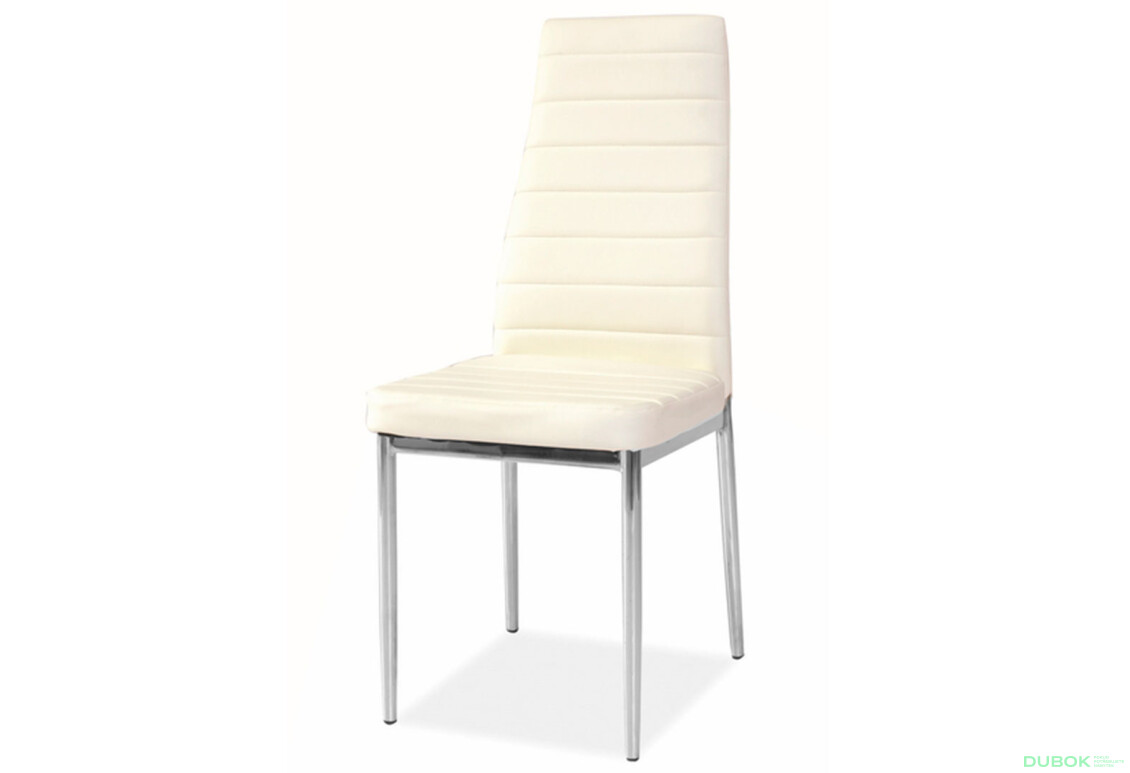 Židle H-261 Chrom, krémová ekokůže