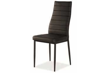 Židle H-261 černá ekokůže, černý kov