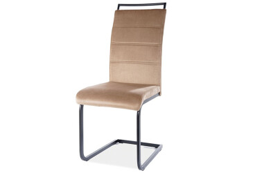 Židle H-441 Velvet, béžový 191, kov černá matná