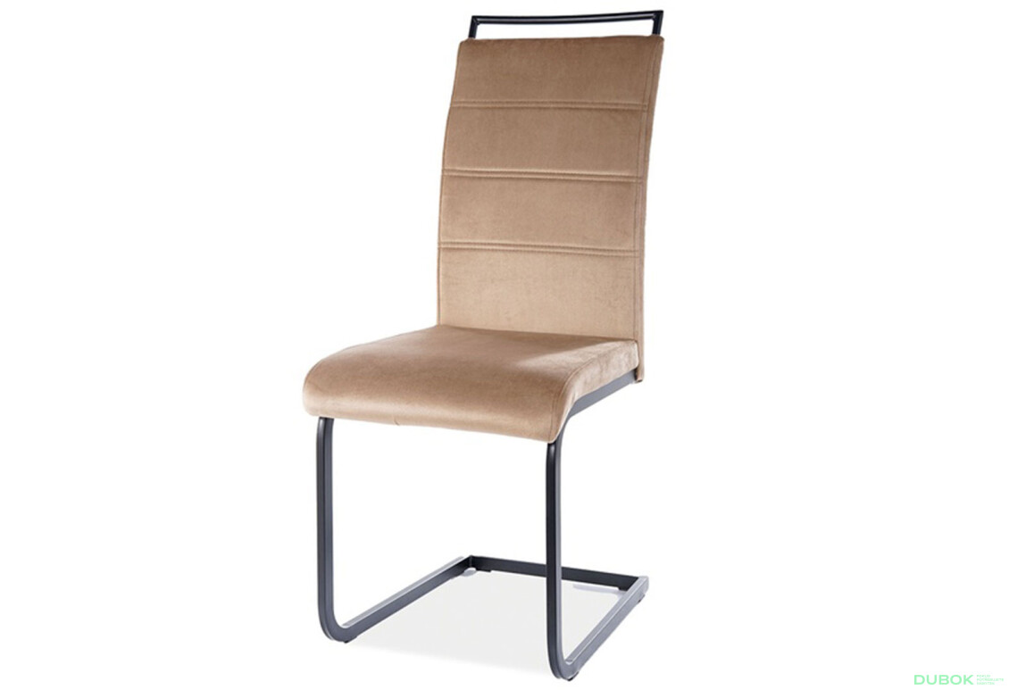 Židle H-441 Velvet, béžový 191, kov černá matná