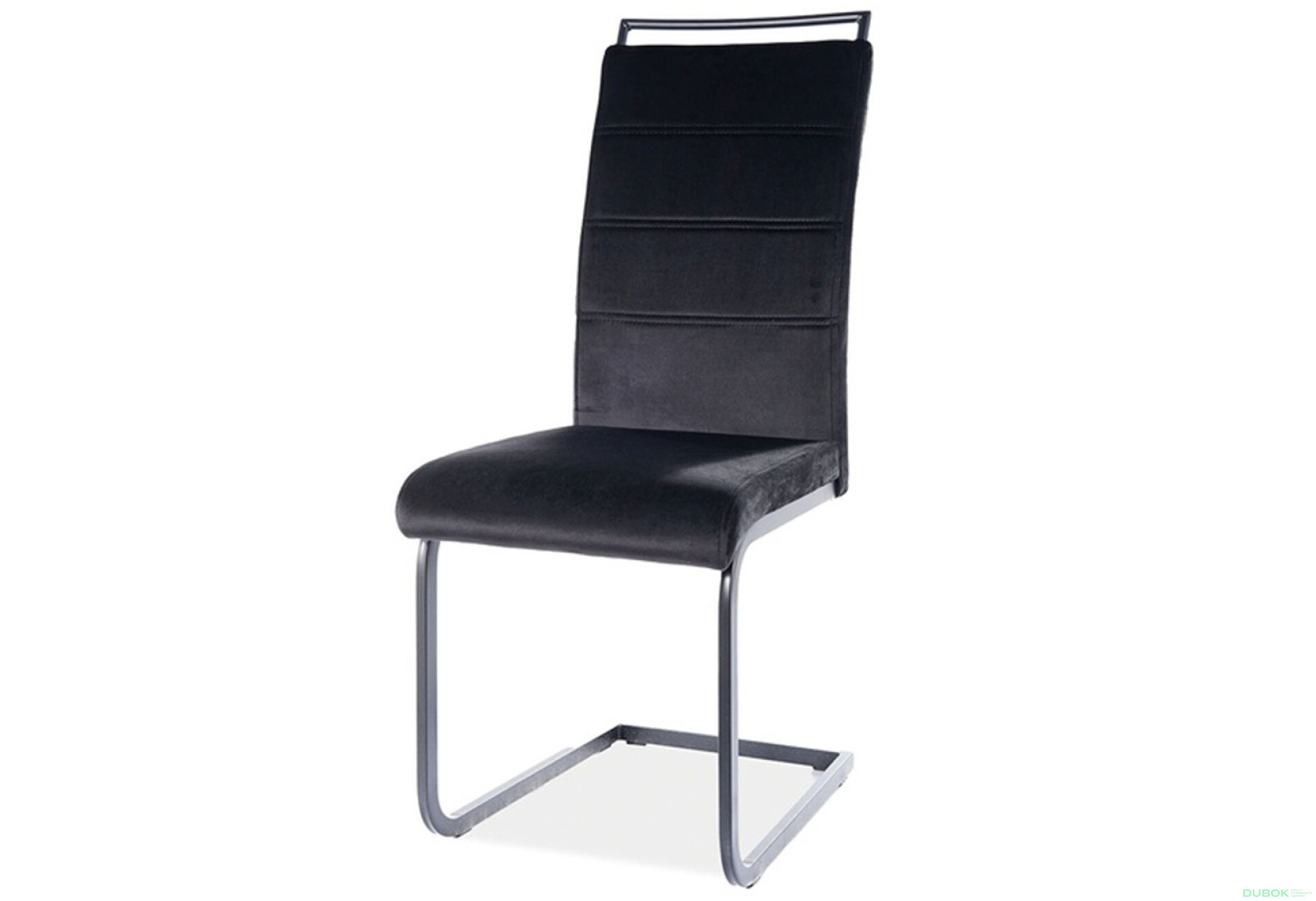 Fotografie 1 - Židle H-441 Velvet, černý 117, kov černá matná