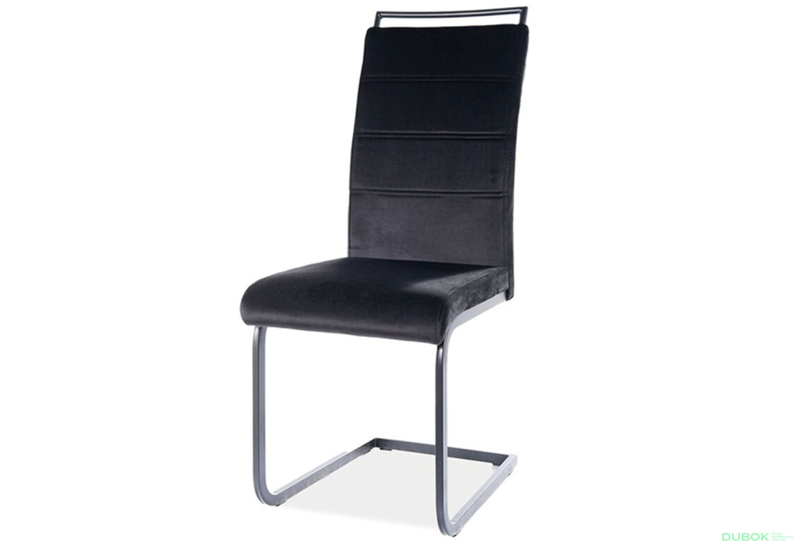 Židle H-441 Velvet, černý 117, kov černá matná