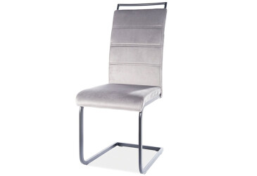 Židle H-441 Velvet, šedý 93, kov černá matná