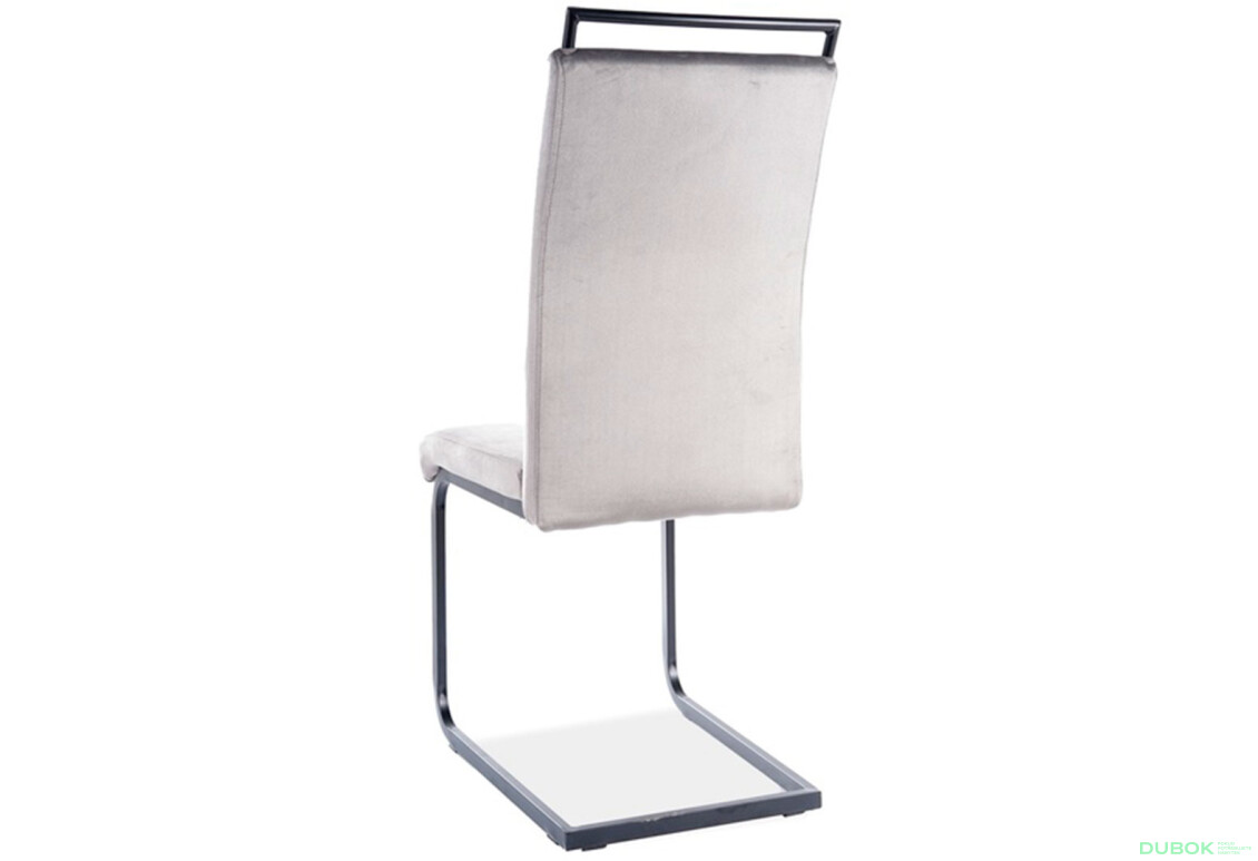 Fotografie 4 - Židle H-441 Velvet, šedý 93, kov černá matná