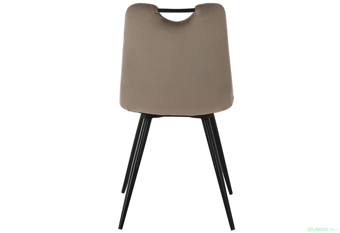 Fotografie 3 - Židle Orfe Velvet olivový Bluvel 77, kov černá matná
