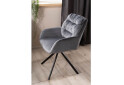 Fotografie 5 - Židle Spello Velvet šedý Bluvel 14, kov černá matná