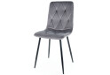 Fotografie 1 - Židle Tom Velvet šedý Bluvel 14, matná černá kov