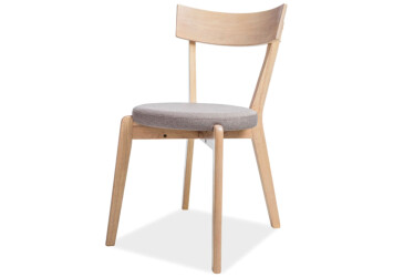Židle Nelson dřevo, medový dub / látka šedá, 84