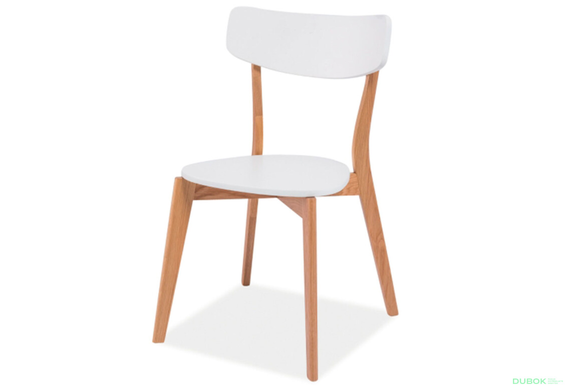 Židle Mosso dřevo / MDF, barva: dub / bílý