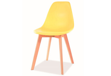 Židle Moris PP žlutý, bukové dřevo