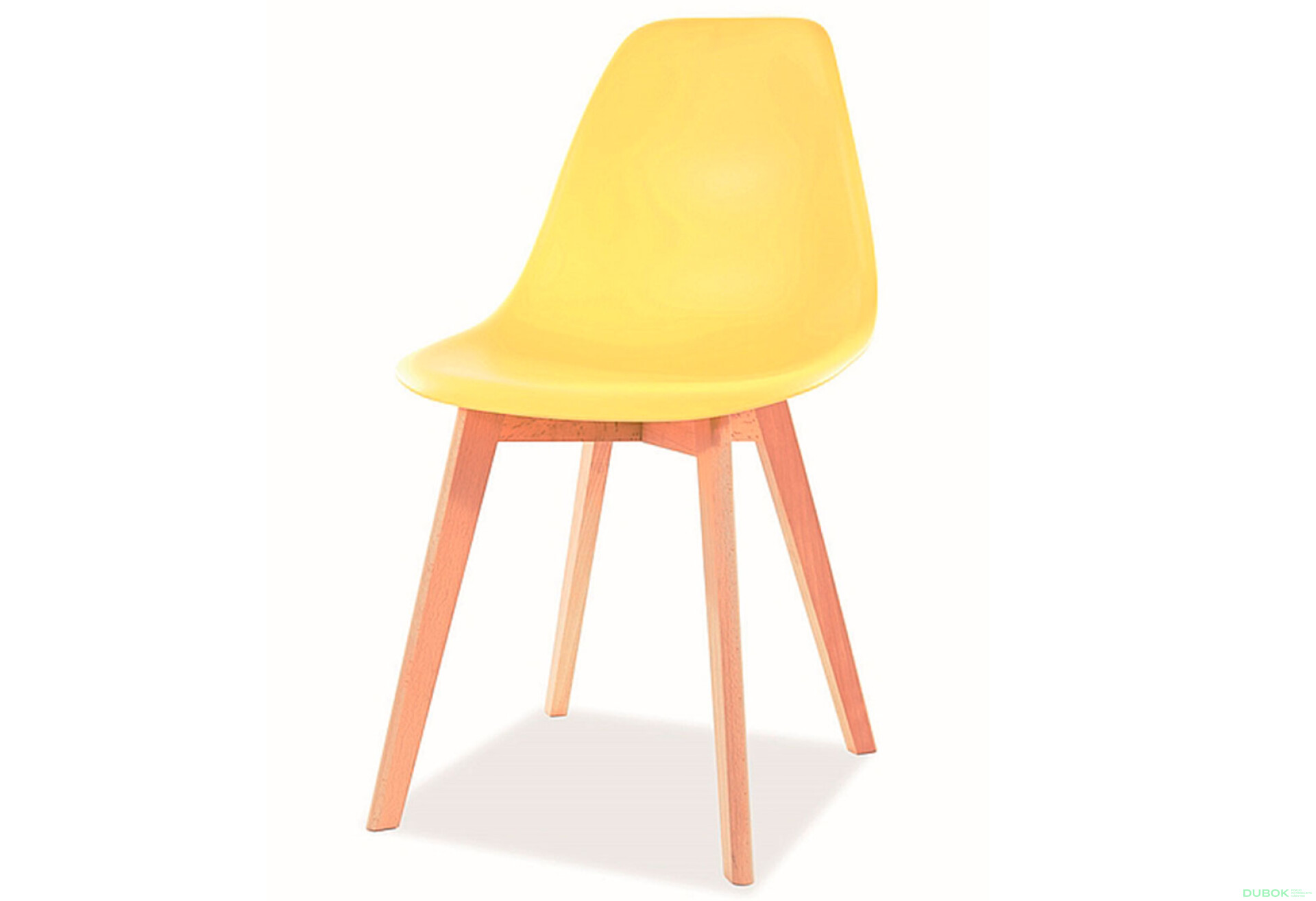 Fotografie 1 - Židle Moris PP žlutý, bukové dřevo