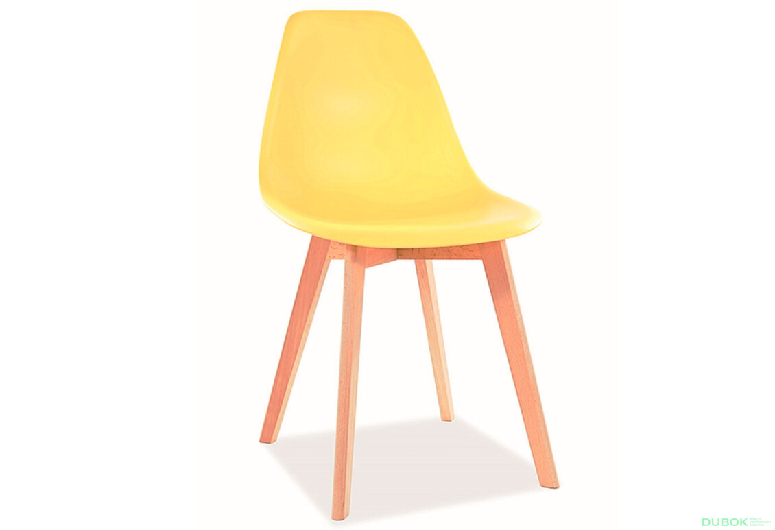 Fotografie 2 - Židle Moris PP žlutý, bukové dřevo