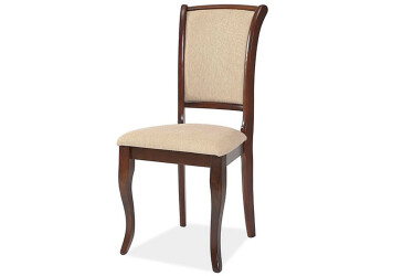 Židle MN-SC tmavé ořechové dřevo, tkanina 01
