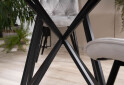 Fotografie 8 - Stůl Murano 120 mramorový efekt, šedý / kov matná černá